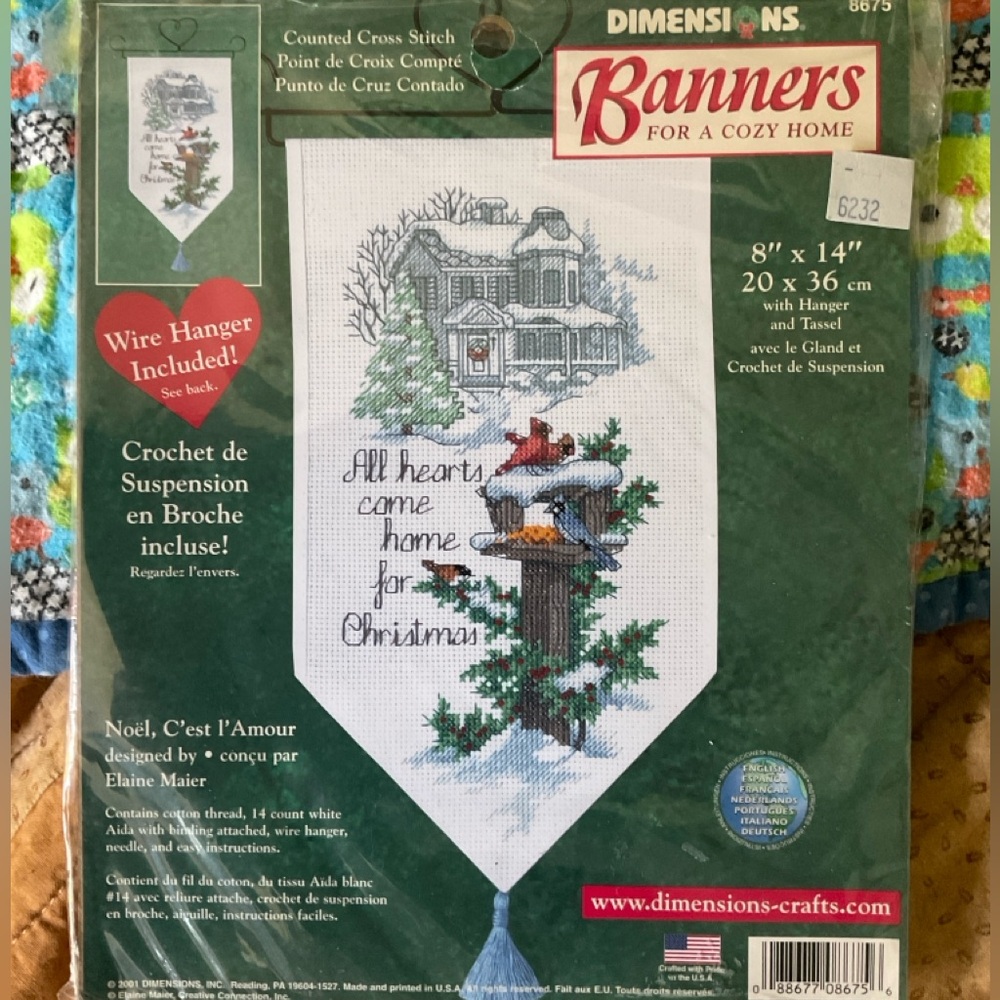 Dimensions Banners for a Cozy Home Cross Stitch Kit